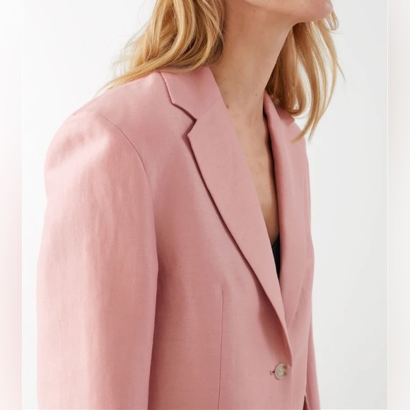 & Other Stories Pink Linen Blend Suit - Picture 3 of 13